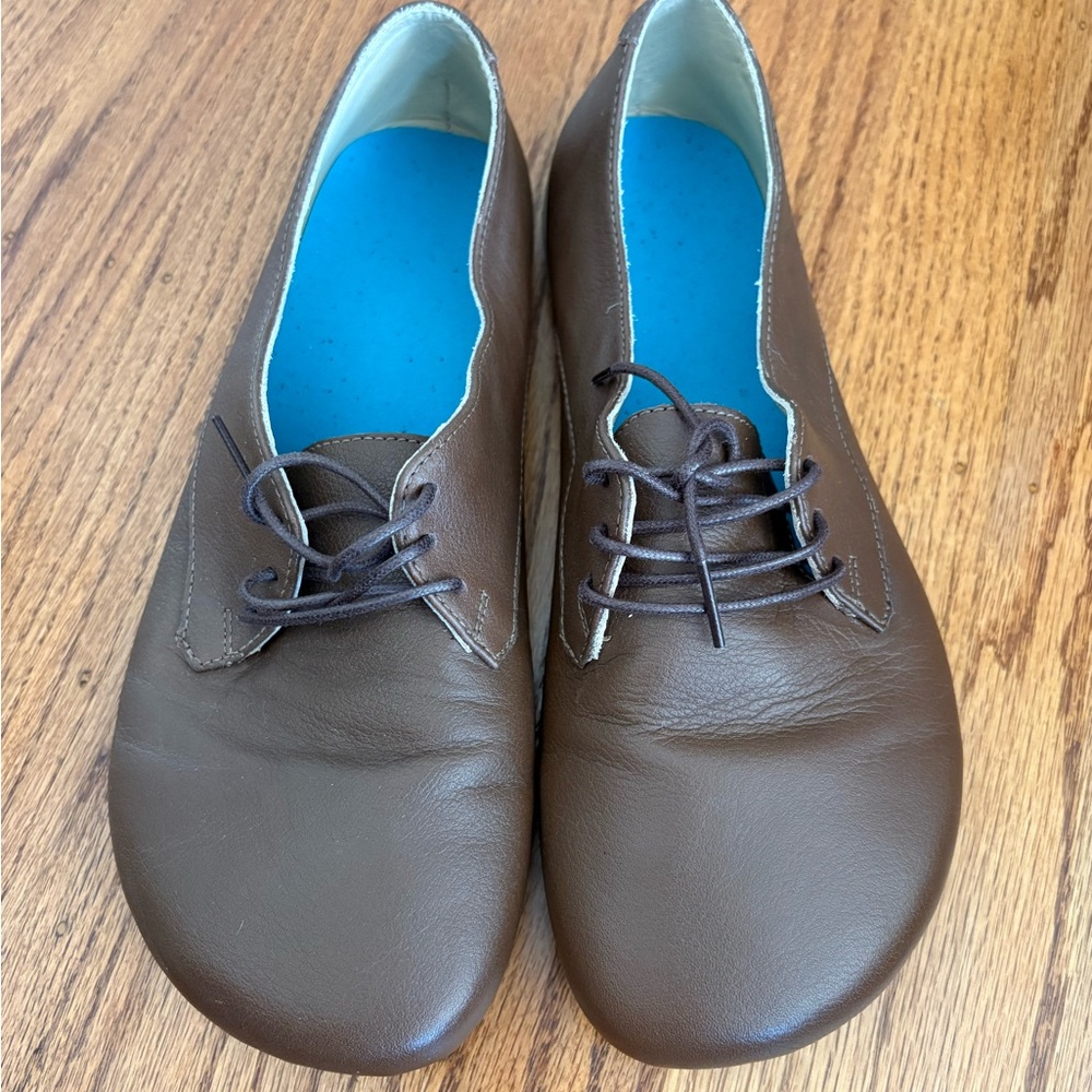 Origo zero drop “Derby” Brown Leather Women's Loafers